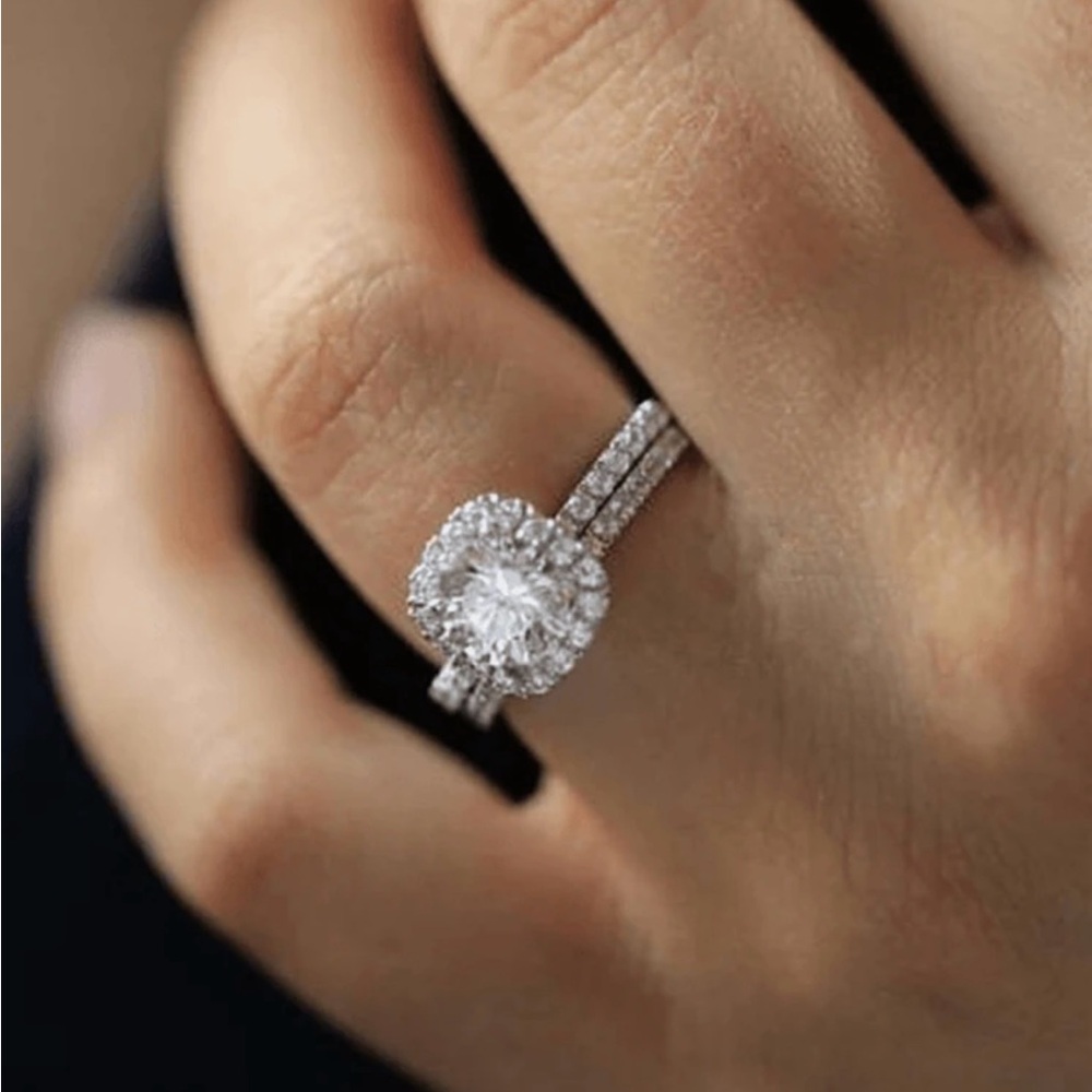 Elegant Silver Ring Set